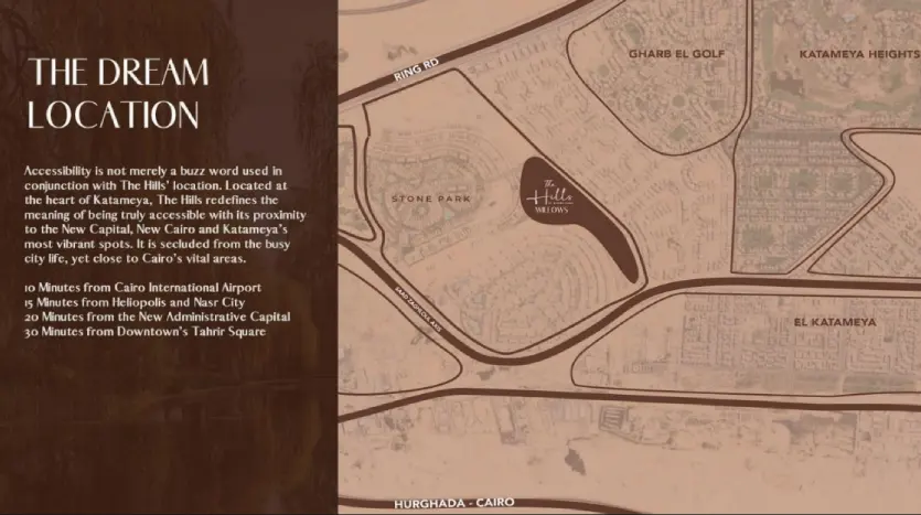 خريطة كمبوند ستون بارك التجمع الخامس