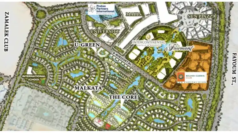 تصميم كمبوند صن كابيتال شقق للبيع