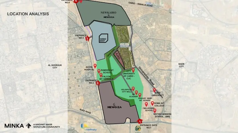 خريطة كمبوند تلالا هليوبوليس الجديدة