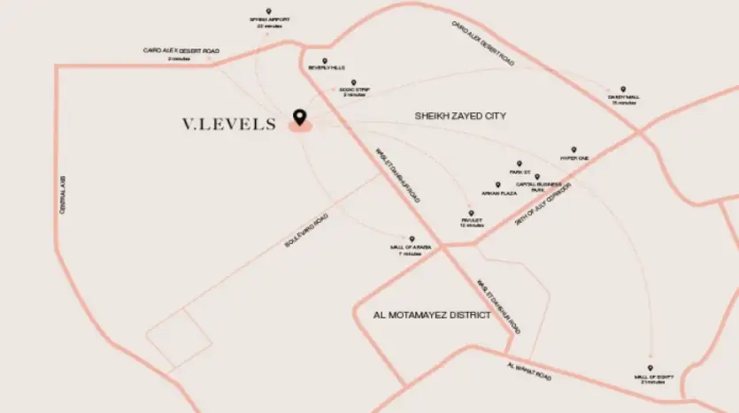 خريطة مشروع في ليفلز زايد الجديدة