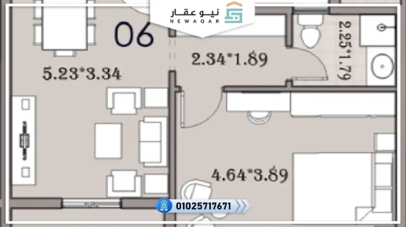 شقة للبيع 64م كمبوند طبيعه 6 اكتوبر