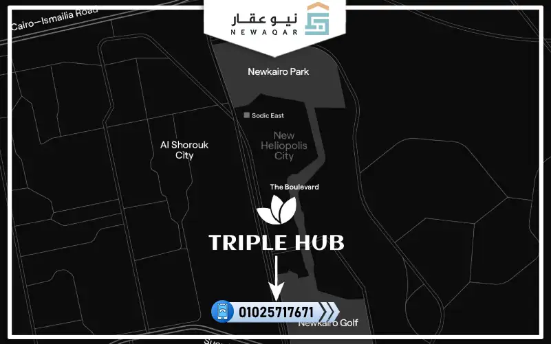 مكتب اداري للبيع 19م مول تريبل هب الشروق سيتي