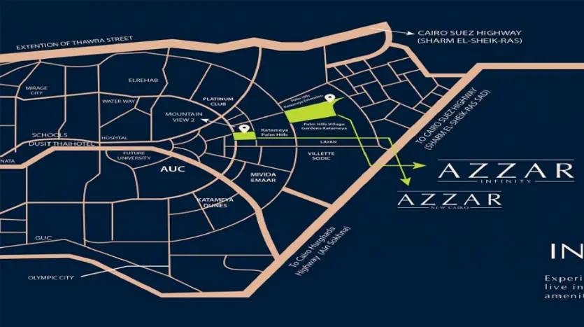 شقق للبيع داخل كمبوند أزار التجمع الخامس وحدات سكنية للبيع في كمبوند أزار التجمع الخامس