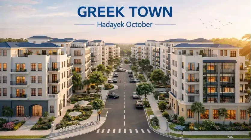 كمبوند جريك تاون حدائق اكتوبر Greek Town شقق بدون مقدم