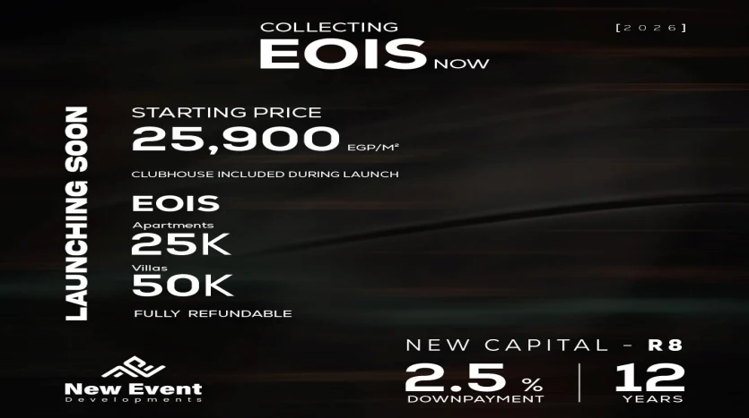 خدمات مشروع شركة نيو إيفنت الجديد في R8 العاصمة الإدارية مميزات مشروع شركة نيو إيفنت الجديد بالعاصمة الإدارية R8