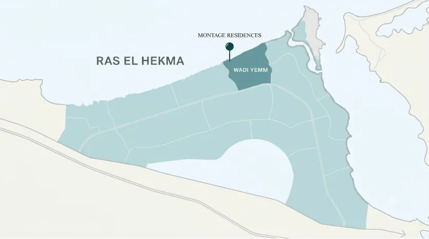 خريطة منتجع مونتاج راس الحكمة