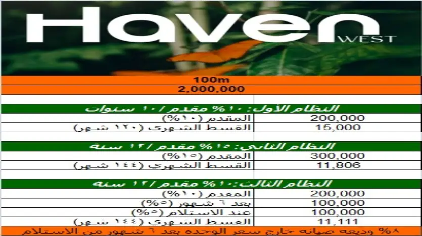 شقة للبيع 100م بفيو لاجون مباشرة