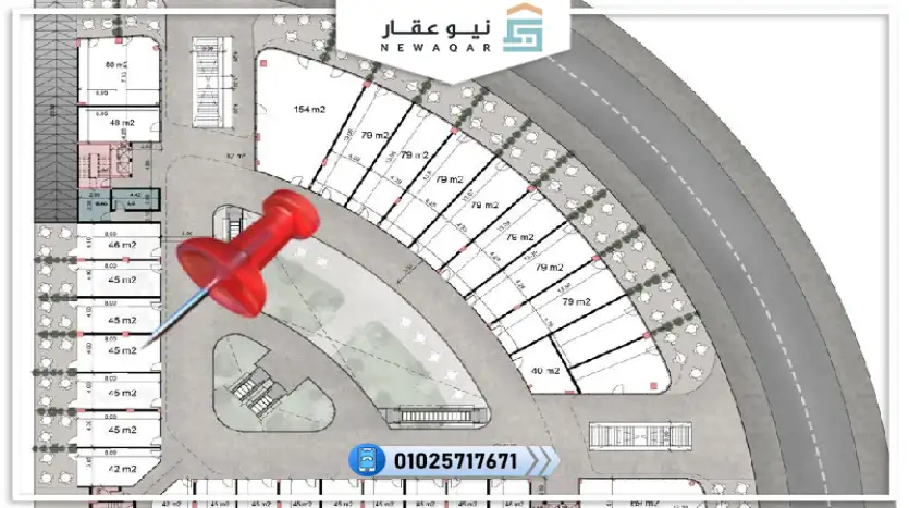 محل للبيع دور ارضي مساحه 45 م + 16 خارجي