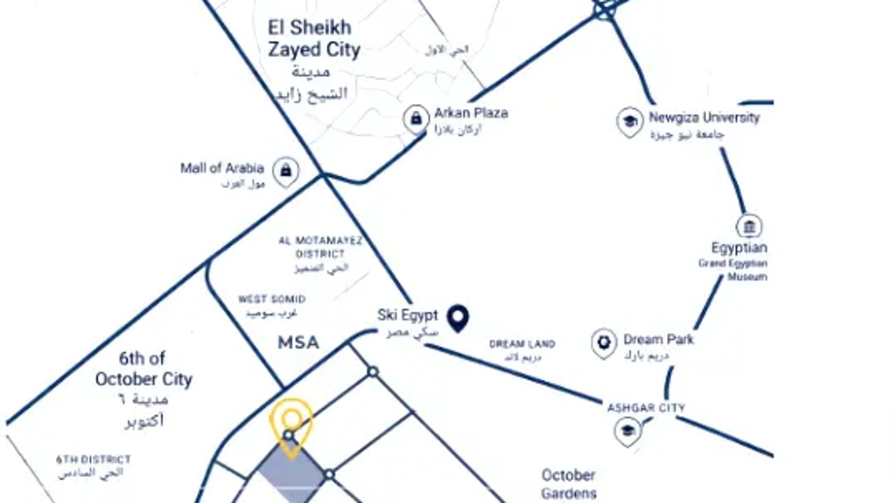 موقع كمبوند كاليستا جاردنز حدائق أكتوبر