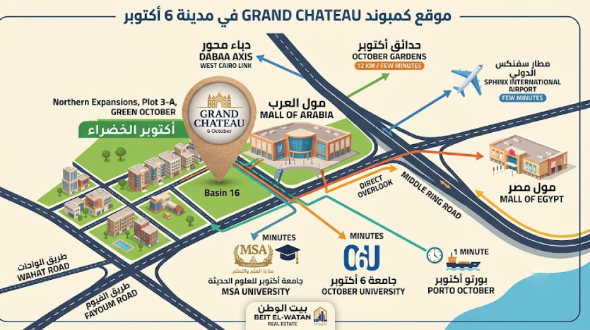 موقع كمبوند grand chateau
