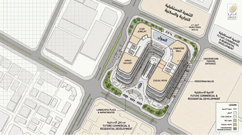 الماستر بلان Arzan Plaza Mall Badr city
