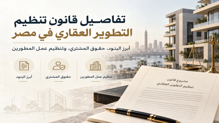 تنظيم نشاط التطوير العقاري في مصر بنود قانون تنظيم التطوير العقاري