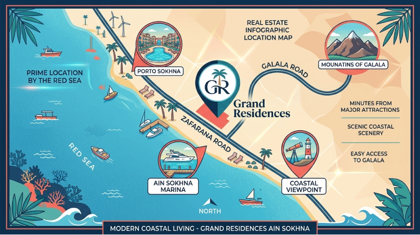 موقع Grand Residences Ain Sokhna