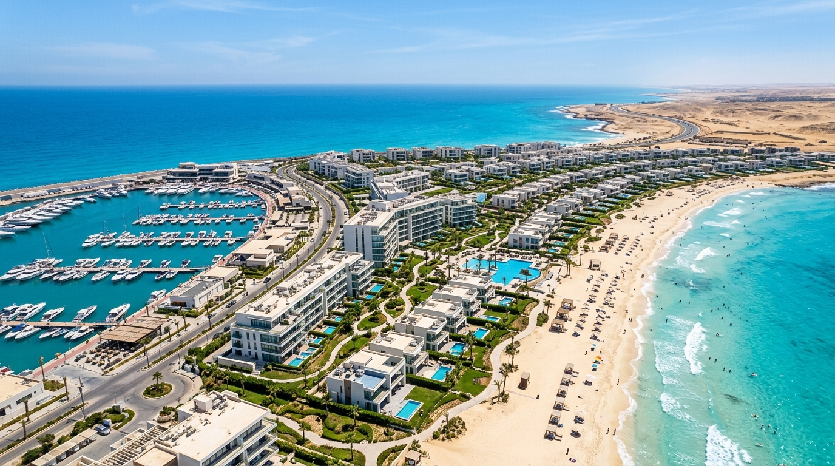 التصميم الهندسي لفندق Marsa الساحل الشمالي