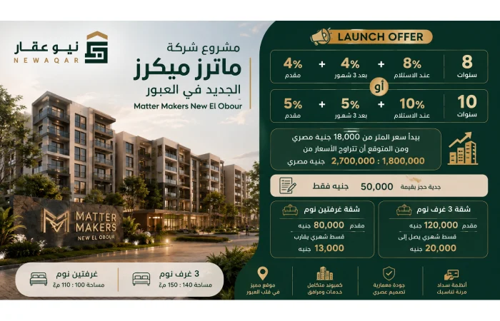 مشروع ماترز ميكرز العبور الجديدة Matter Makers New El Obour