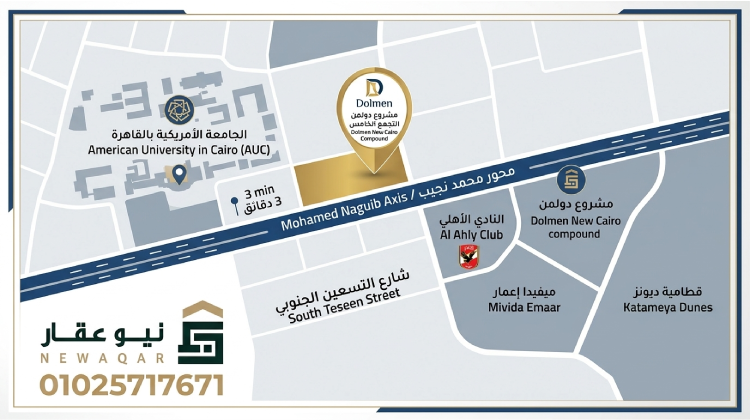 أبرز المعالم حول Dolmen New Cairo compound