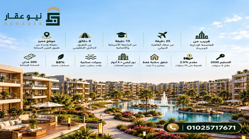 كمبوند جي ليكس التجمع السادس مشروع G Lakes القاهرة الجديدة