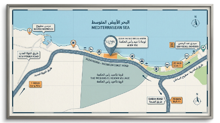 موقع قرية Luma The Med Ras El Hekma
