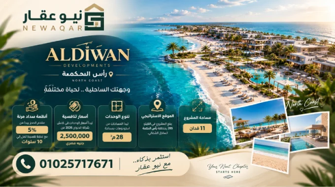مشروع ديوان رأس الحكمة الجديد الكيلو 205 بالساحل الشمالي